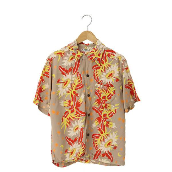 SUN SURF 선서프 / 레이온 / 하와이안 / 반팔 셔츠(SIZE : WOMEN S)